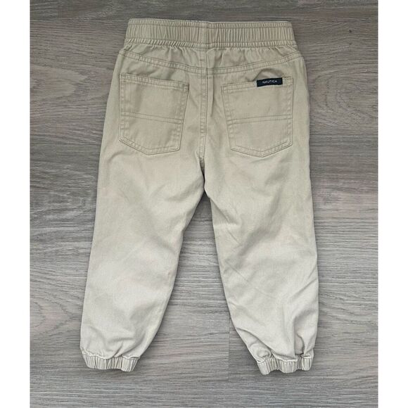 Nautica 3T Boy Dressy Collared Shirt, Vest & Khaki Joggers Set - Picture 6 of 6